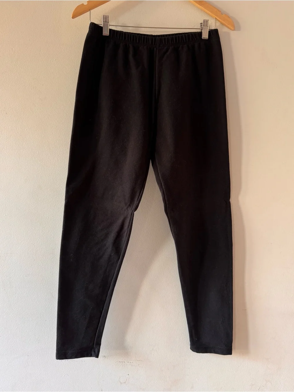 American Apparel cotton‎ spandex leggings, sz Large, staple classic neutral USA